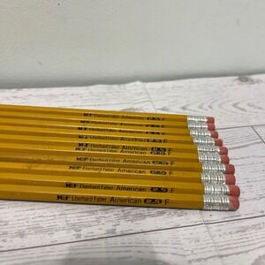 Vintage Eberhard Faber American 2.5 F Pencils Yellow Lot of 10 Unsharpened USA